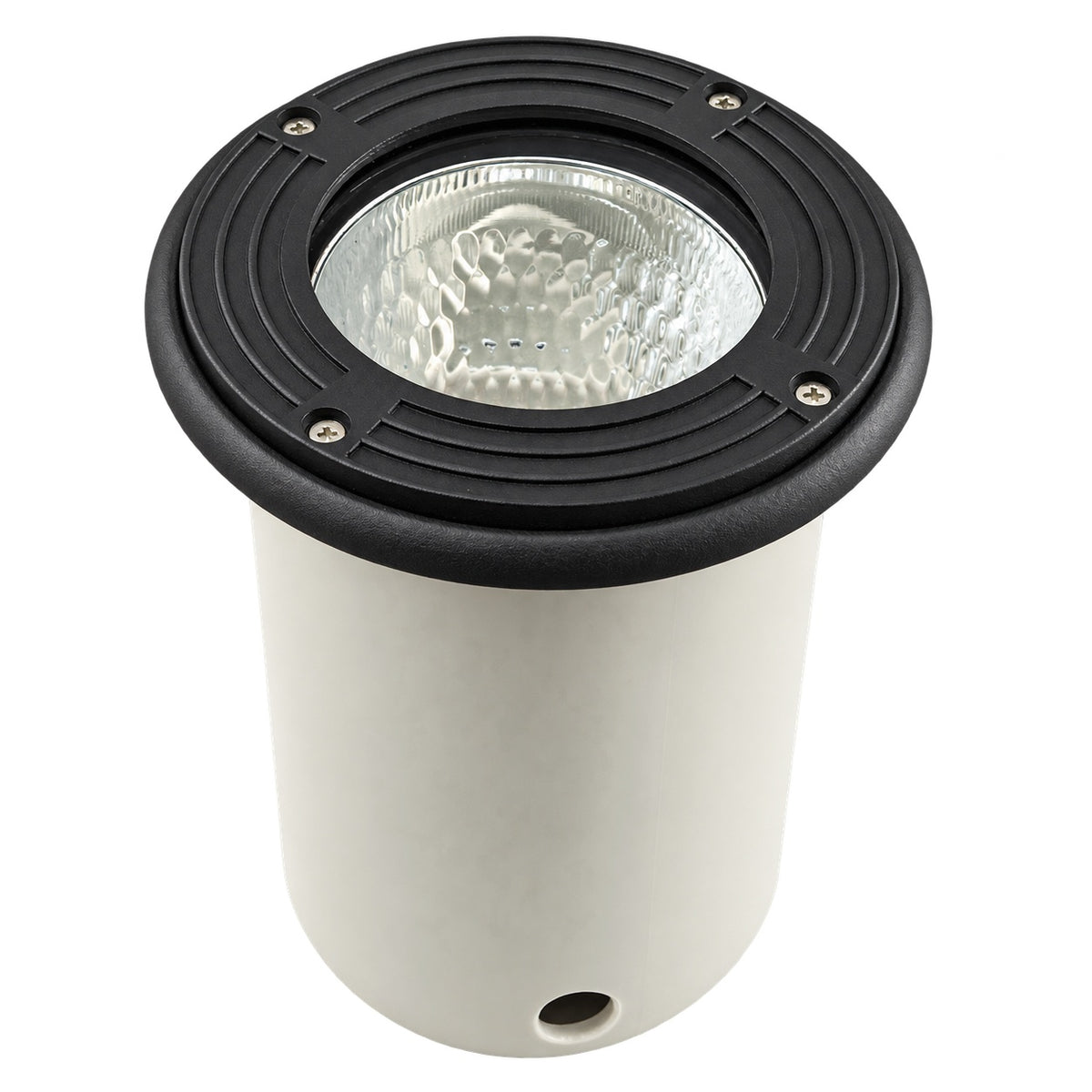 Black Recessed LED Ground Light — white background