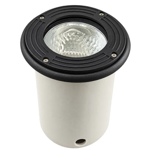 Black Recessed LED Ground Light — white background