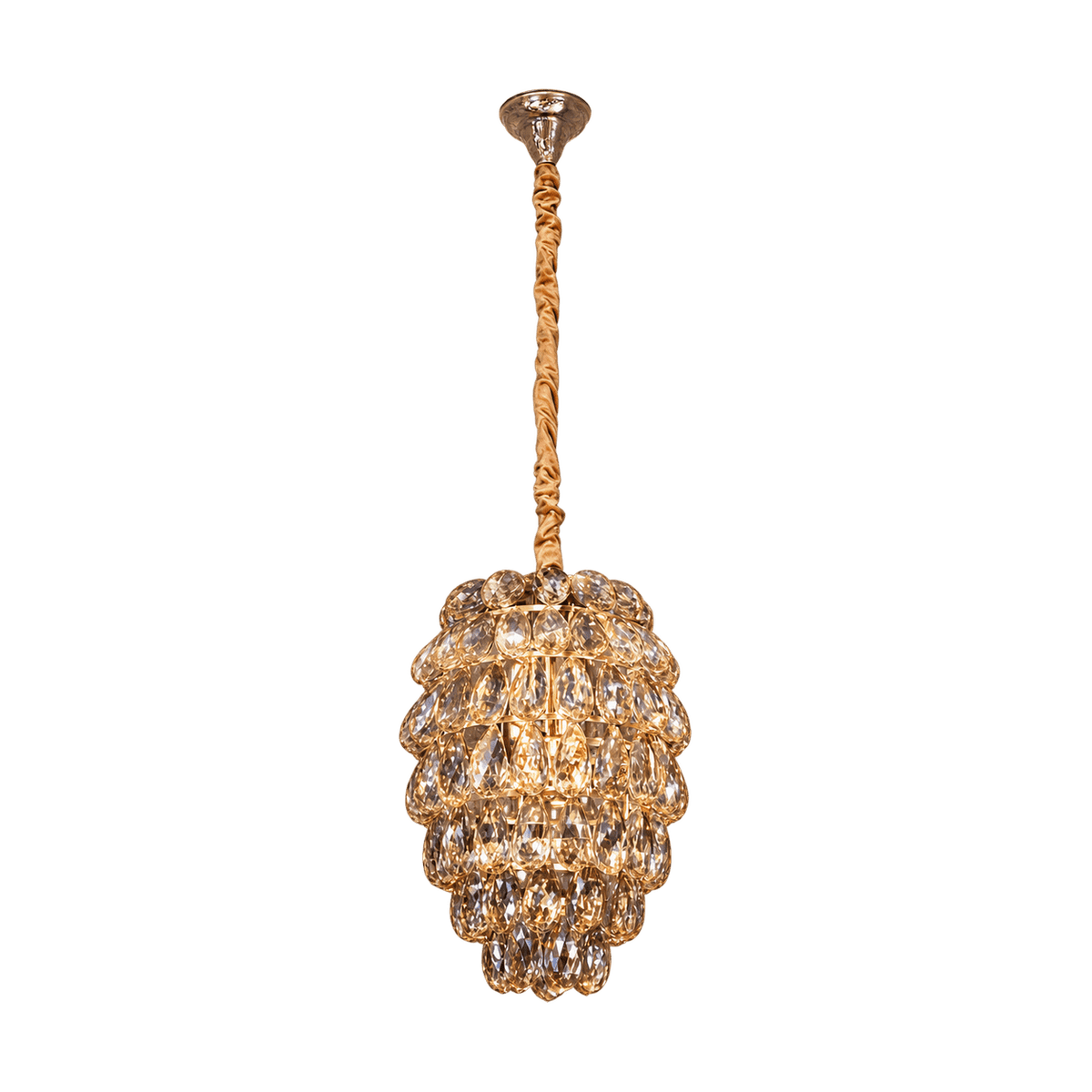 Diana Amber Crystal Chandelier on a transparent background