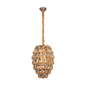 Diana Amber Crystal Chandelier on a white background
