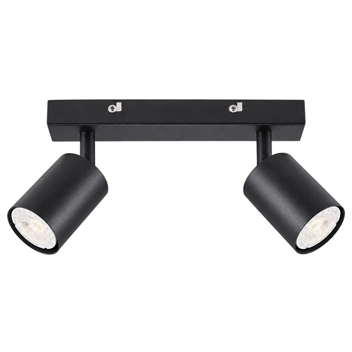 Urban Double Ceiling Spotlight - Black — transparent background
