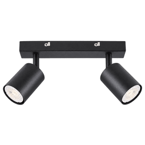 Urban Double Ceiling Spotlight - Black — transparent background