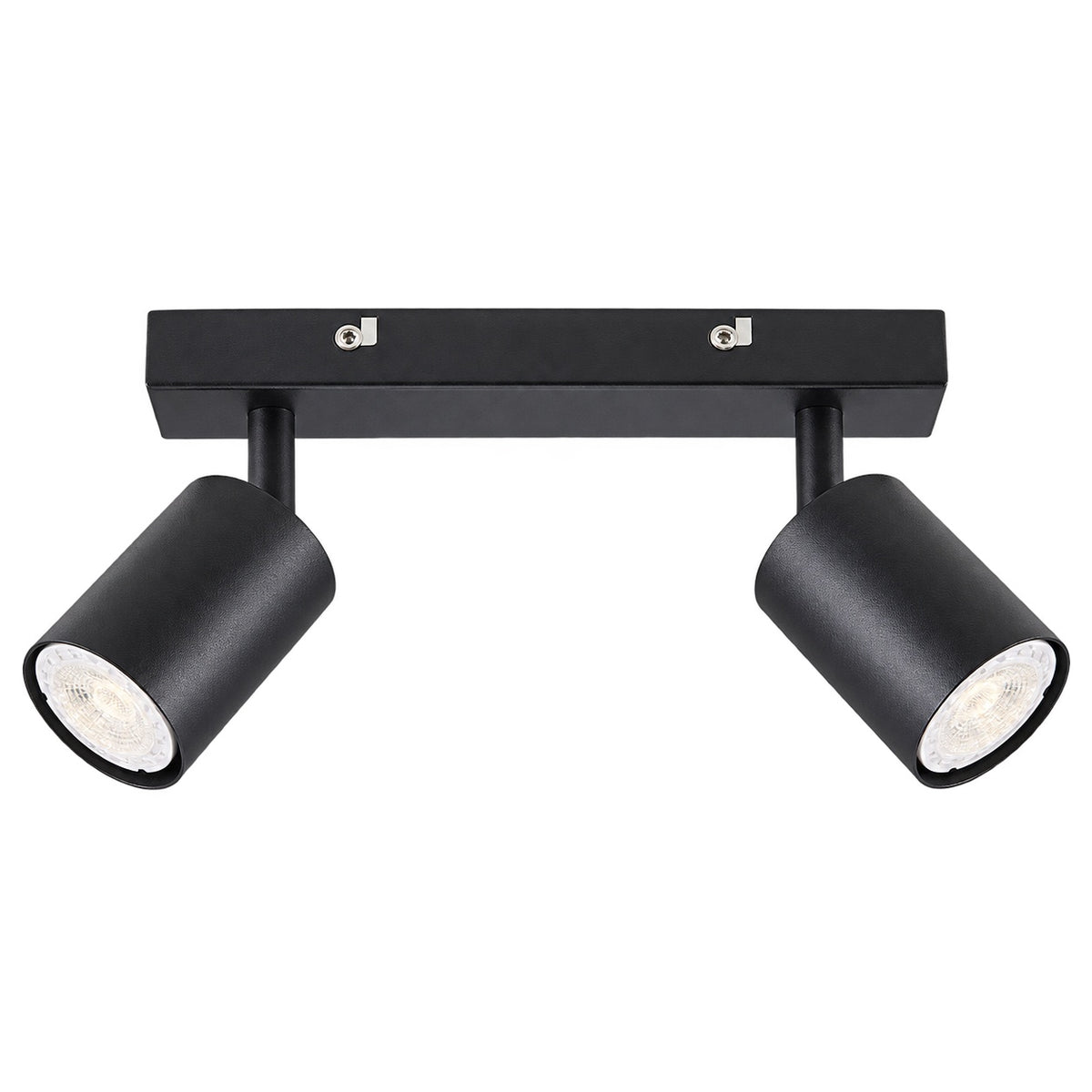 Urban Double Ceiling Spotlight - Black — white background