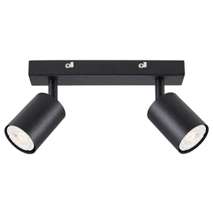 Urban Double Ceiling Spotlight - Black — white background