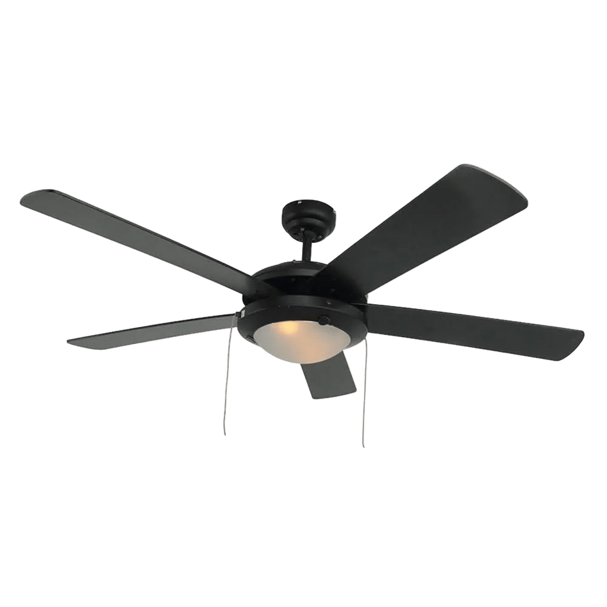 Comet Ceiling Fan 5 Blades Black — transparent background