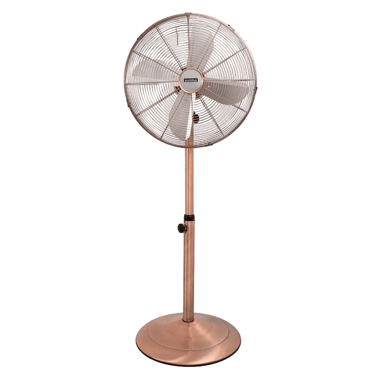 Copper Standing Floor Fan — transparent background