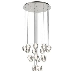 Molten Chrome LED Cluster Pendant Light — white background