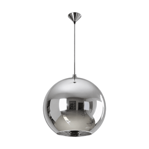 Atlas Large Chrome Pendant Light on a white background