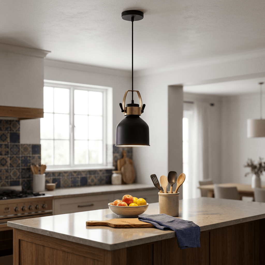 Uma Black & Bronze Pendant Light
