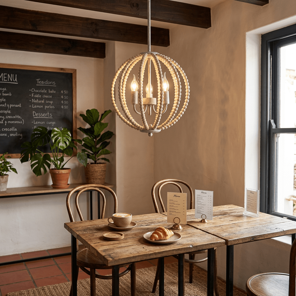 Makoy Wooden Bead Chandelier