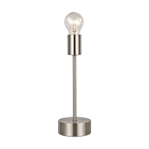 Bishop Metal Table Lamp - Satin Chrome on a transparent background