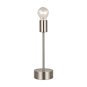 Bishop Metal Table Lamp - Satin Chrome on a white background