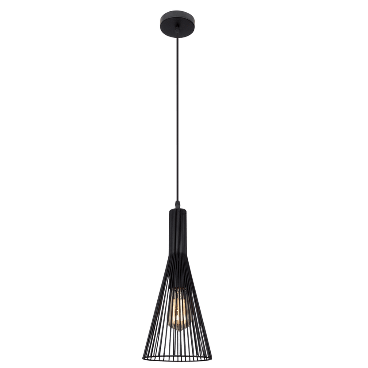 Pringle Black Pendant Light — transparent background