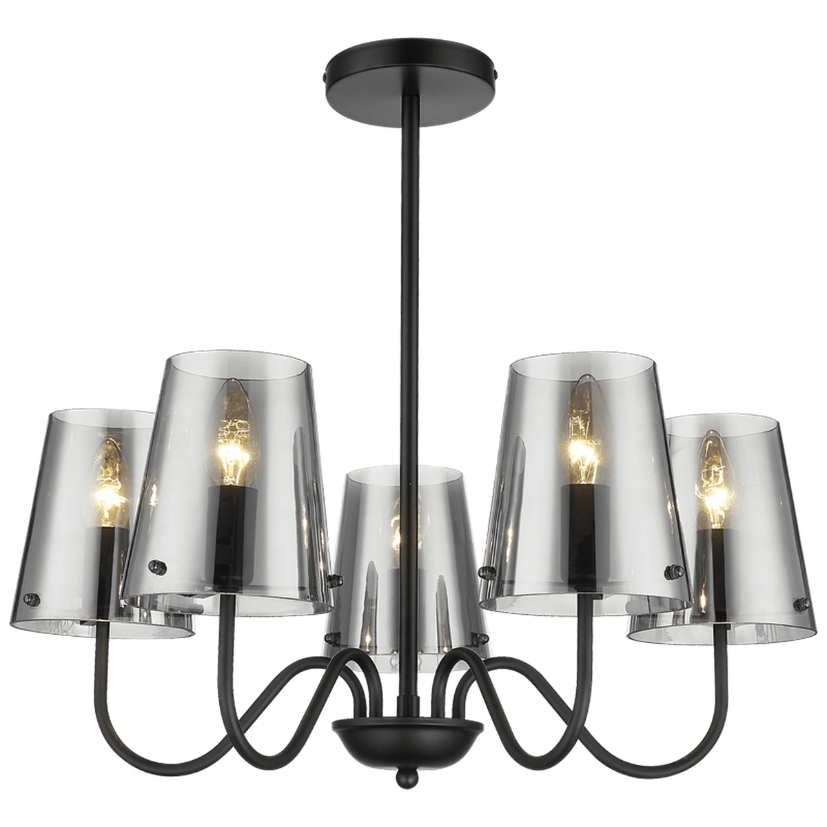 Calypso Smokey Chandelier Light — transparent background