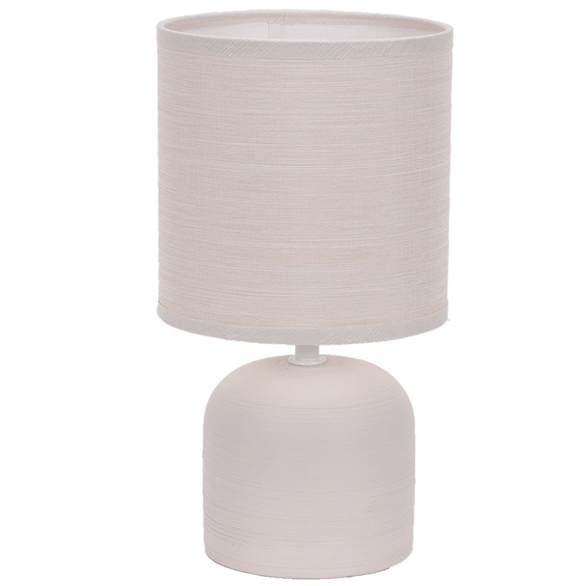 Beige Ceramic Table Lamp — transparent background