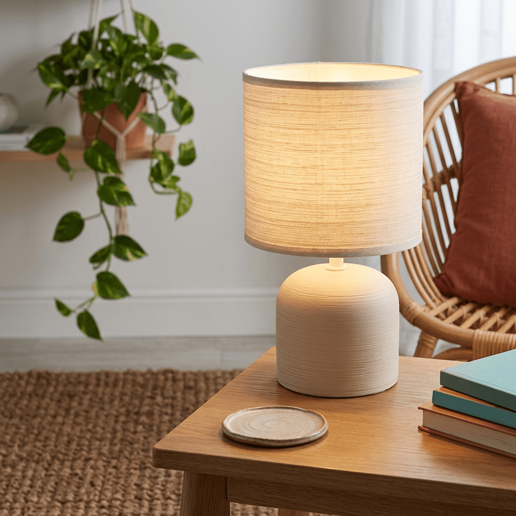 Beige Ceramic Table Lamp