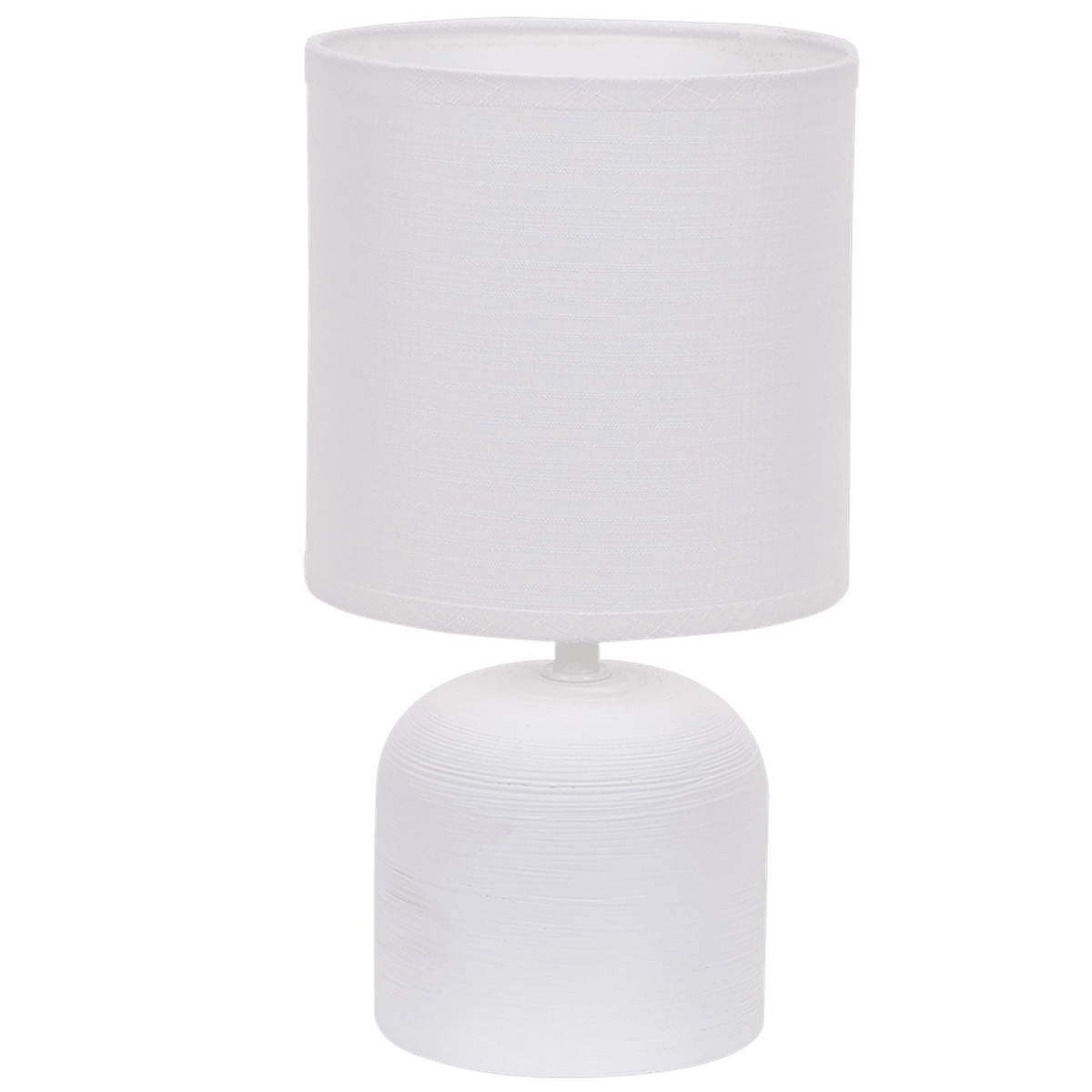 White Ceramic Table Lamp — transparent background