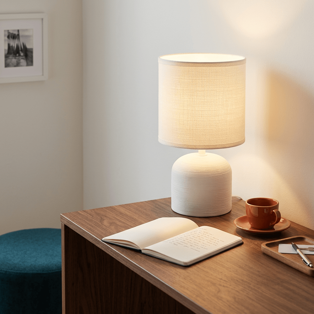 White Ceramic Table Lamp