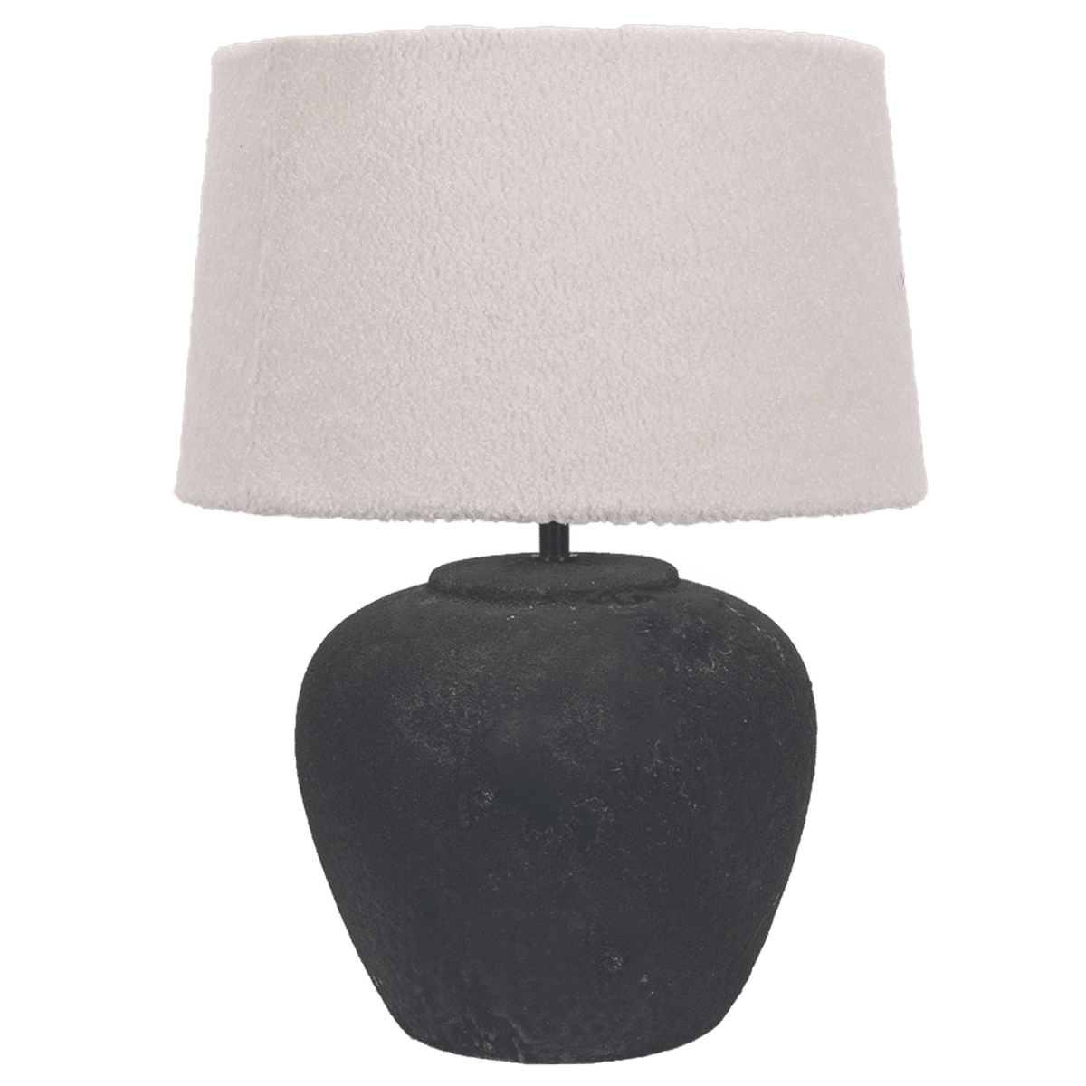 Black Large Ceramic Table Lamp — transparent background