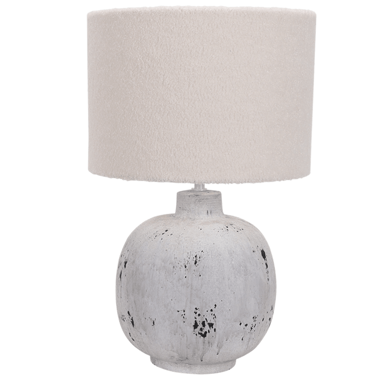 Grey Stone Large Ceramic Table Lamp — transparent background