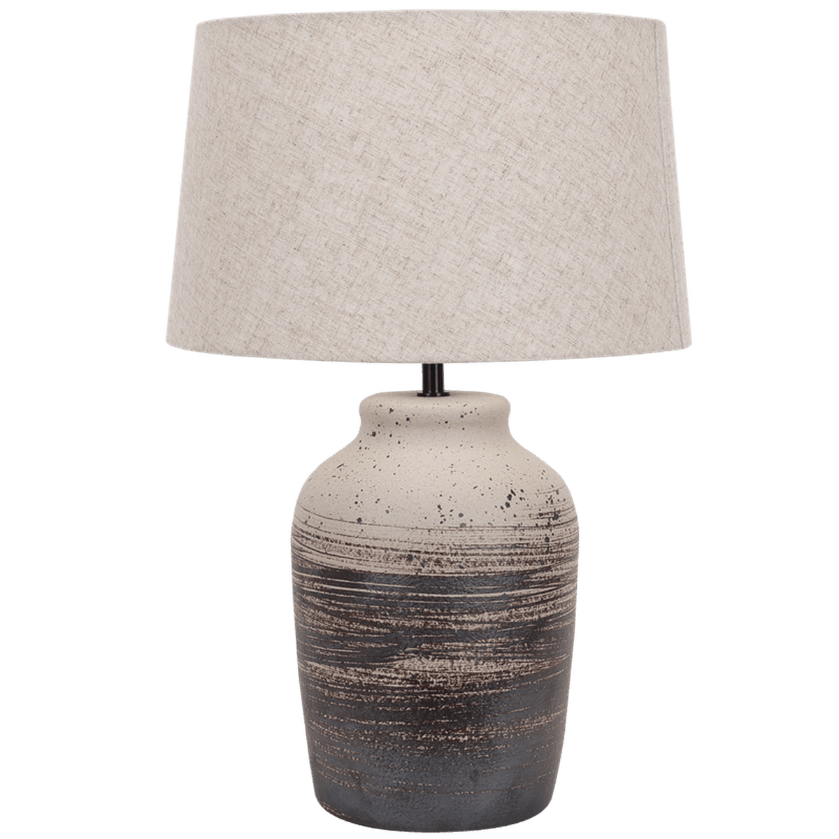 Stone Ceramic Table Lamp — transparent background