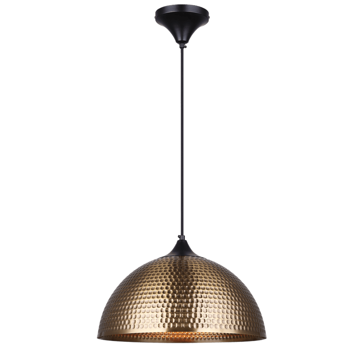 Aeris Hammered Brass Pendant Light — transparent background
