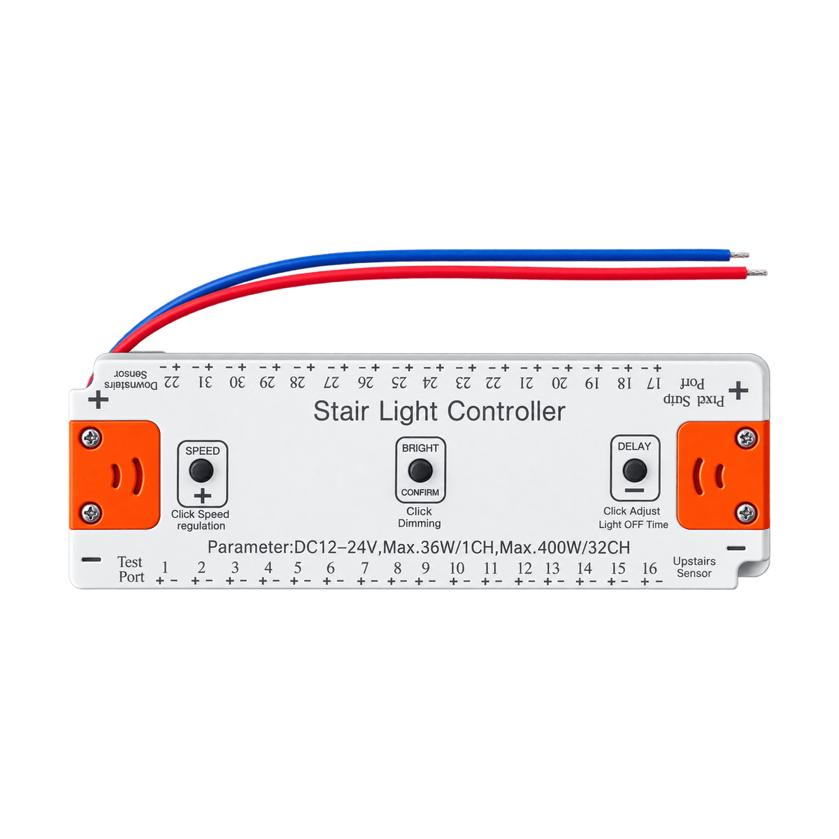LED Strip Light - Stair Light Controller 12-24Vdc - IP20 White Surface-mounted on a white background