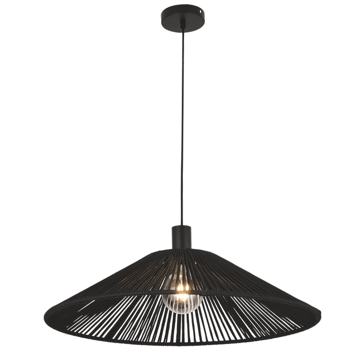 Nata Black Rope Pendant — transparent background