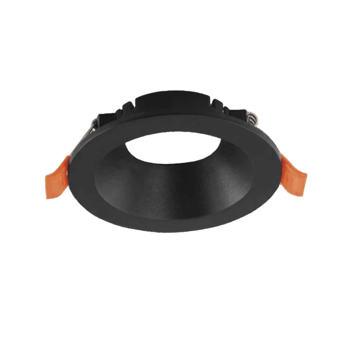 Black Downlight Holder - Round Straight — transparent background