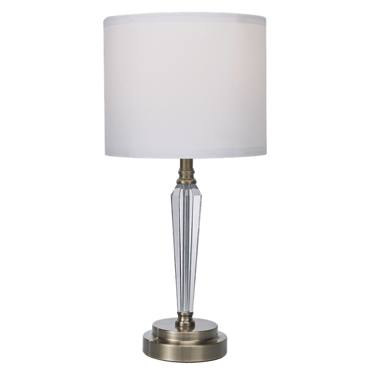 Crown Crystal Antique Brass Table Lamp — transparent background