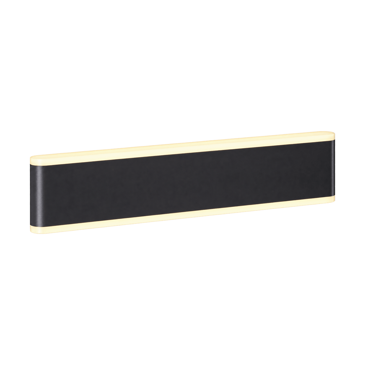 20W LED COB Black Large Slim Wall Light on a transparent background