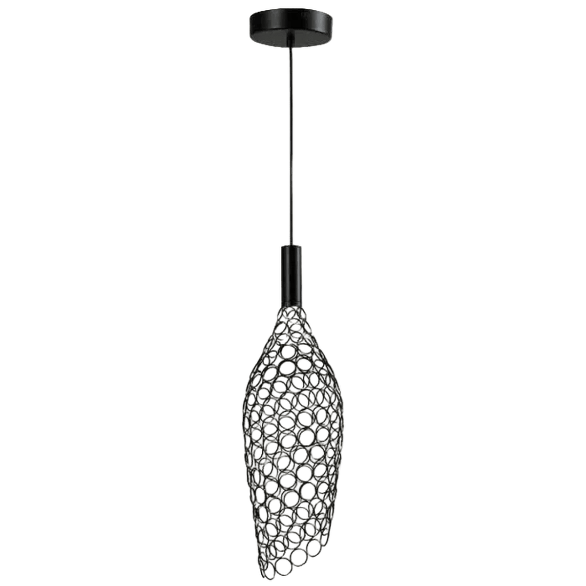 Pendant Light Ayelen LED Black Metal Ring 4.3W — transparent background