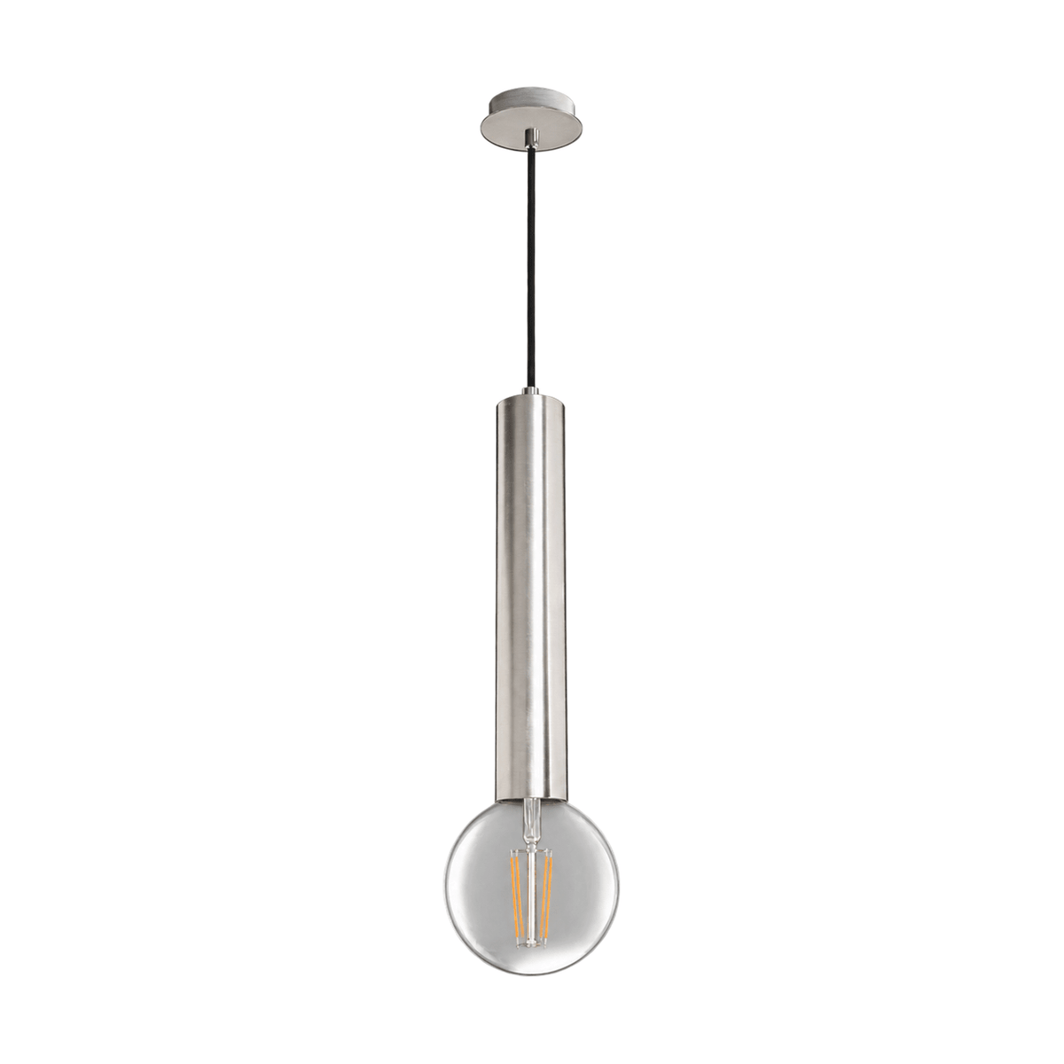 White background catalog image of Grace Satin Chrome Pendant Light