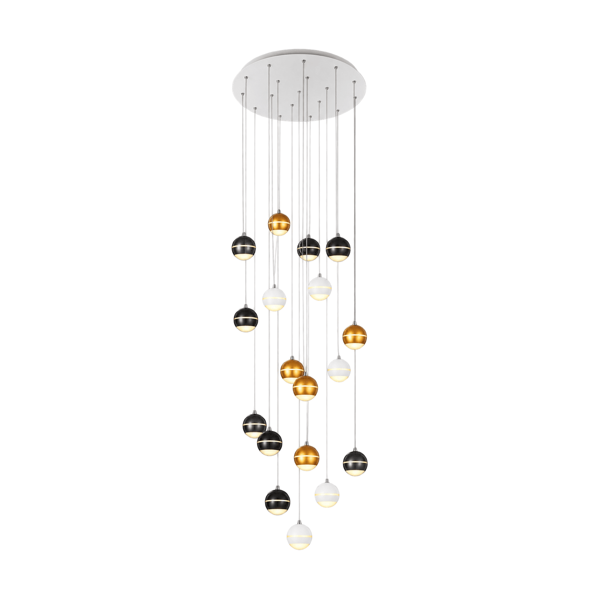 Ava Dimmable Cosmic Cluster Pendant Light on a white background