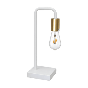 Amelia White & Satin Gold Table Lamp - Modern Aesthetic on a transparent background