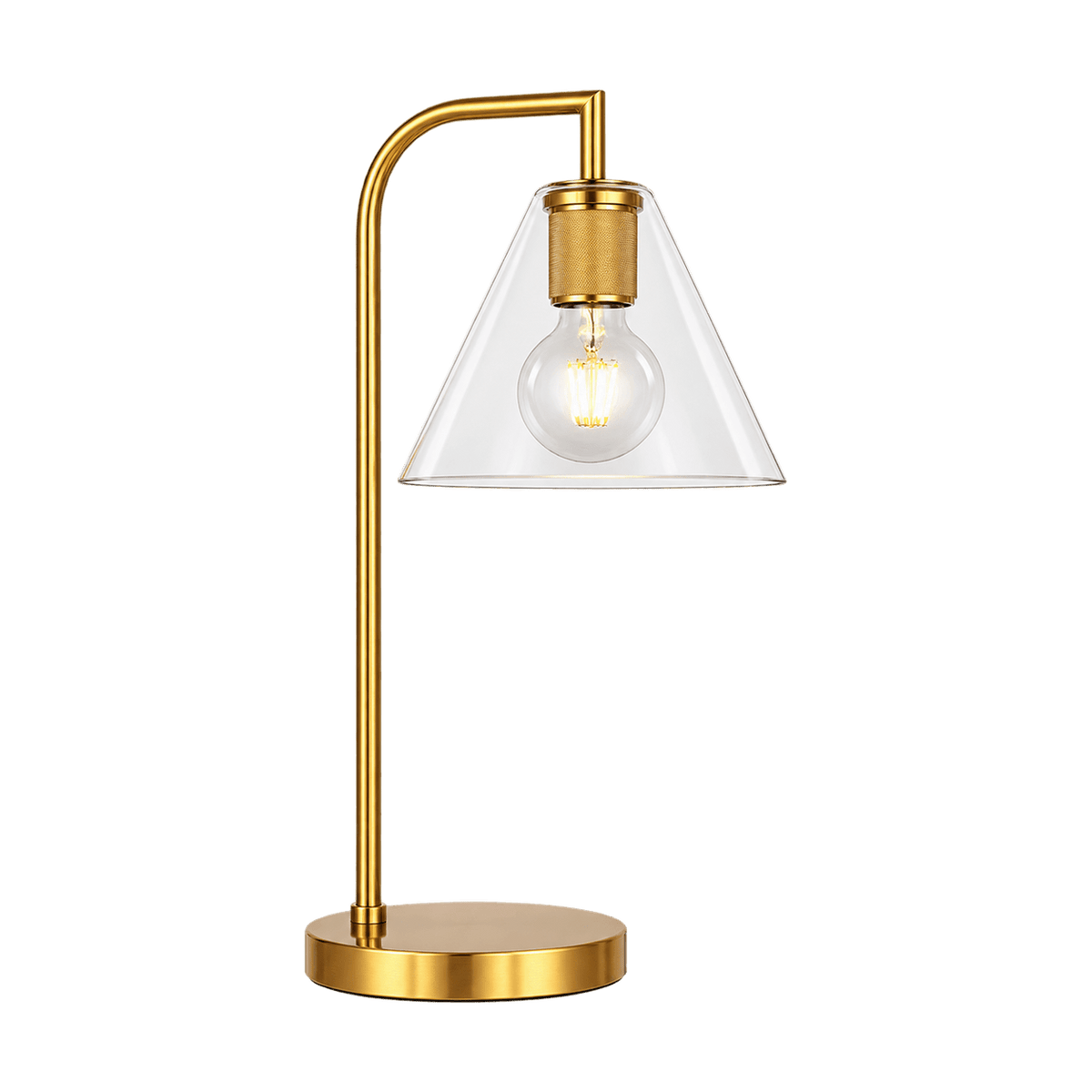 Jasper Gold Glass Table Lamp on a transparent background