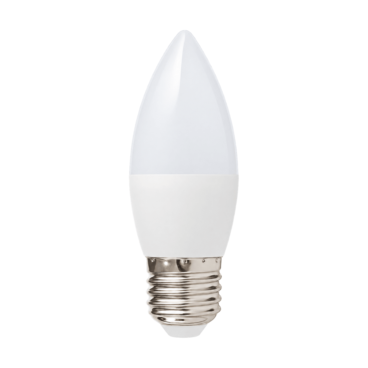 5W White Candle LED Bulb – E27, 4000K Cool White on a white background