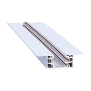 3-Wire Recessed Track Light White - White / 1m on a transparent background