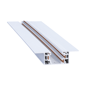 3-Wire Recessed Track Light White - White / 1m on a white background