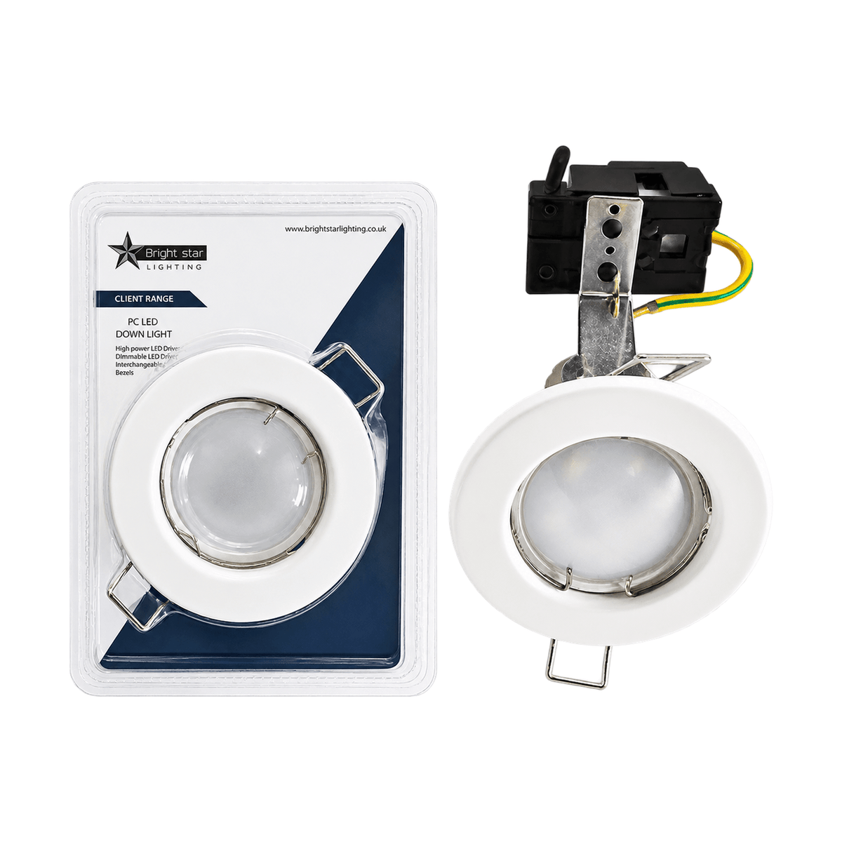 4000K Cool White Downlight 5W LED 400lm on a white background