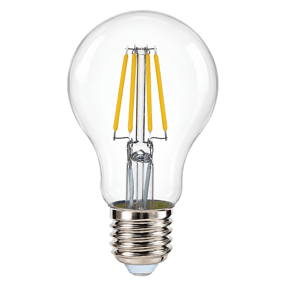 240v 4W E27 LED Filament A60 Clear Bulb — transparent background