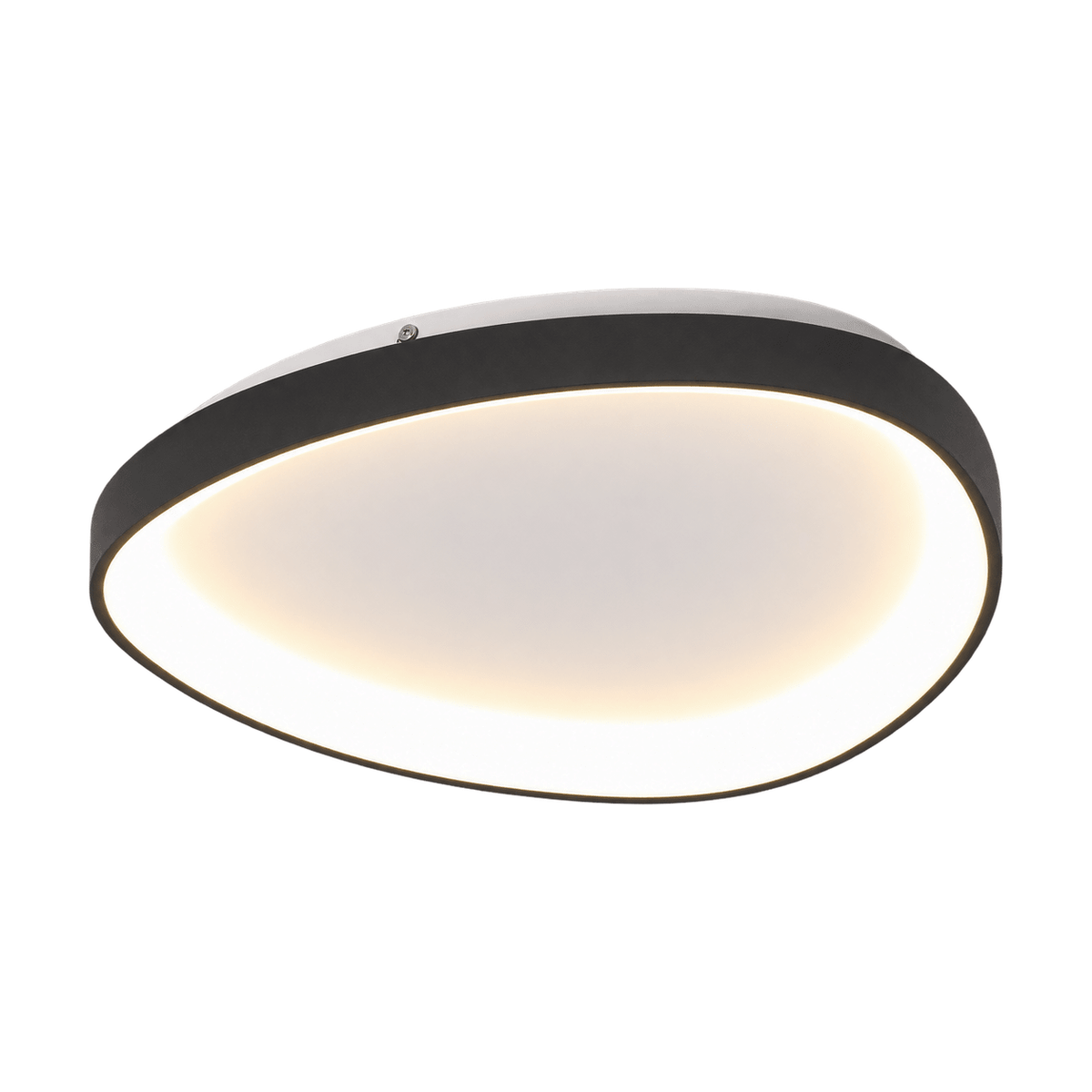 Black 36W LED Ovoid Ceiling Light – 42cm, 3000K