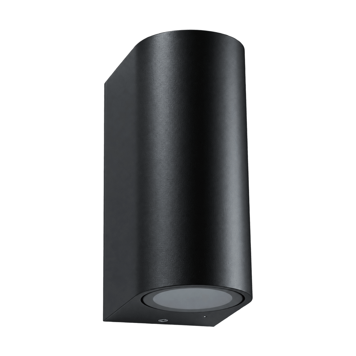 Emma Matt Black Outdoor Wall Light IP44 Up & Down Lighting on a transparent background