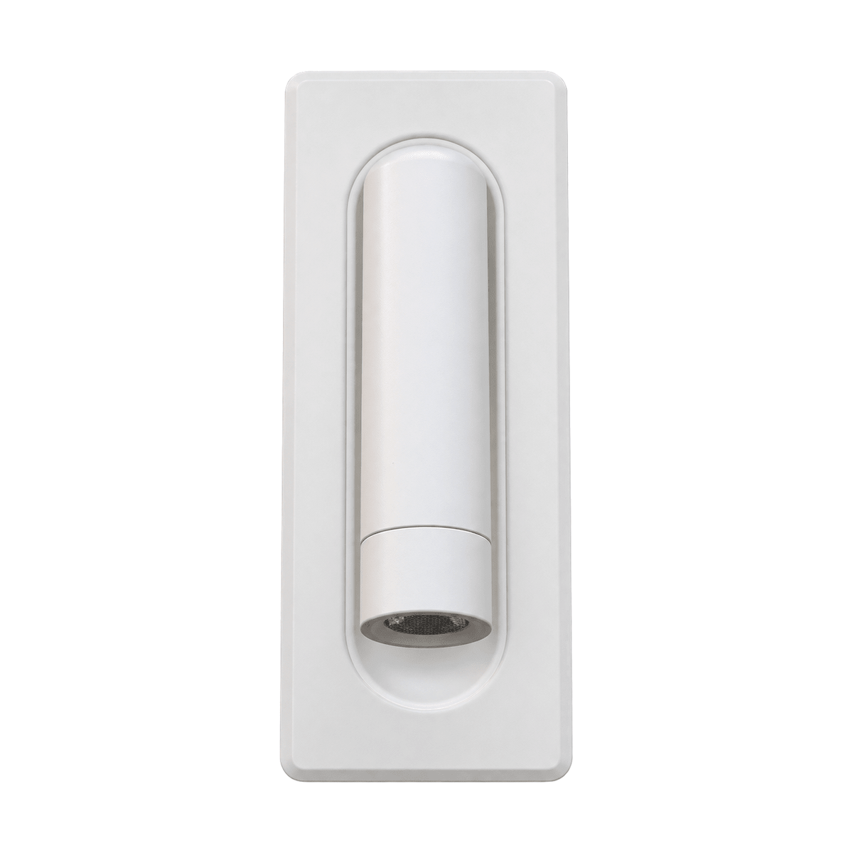 Recessed White Indoor Wall Light on a white background