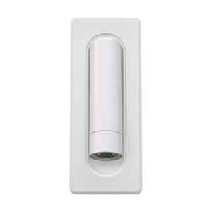 Recessed White Indoor Wall Light on a white background