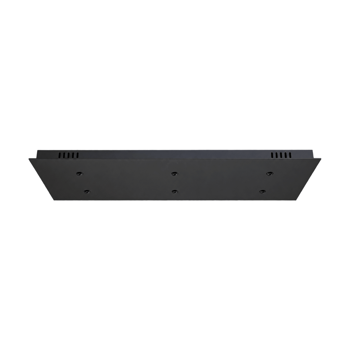 Rectangular Black Mounting Plate - Customizable Lighting Fixture Base on a transparent background