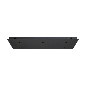 Rectangular Black Mounting Plate - Customizable Lighting Fixture Base on a transparent background