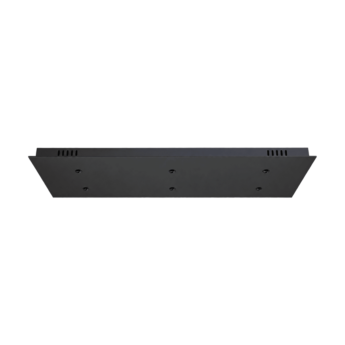 Rectangular Black Mounting Plate - Customizable Lighting Fixture Base on a white background