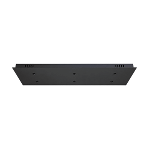 Rectangular Black Mounting Plate - Customizable Lighting Fixture Base on a white background