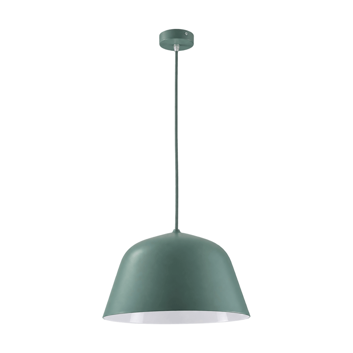 Cupcake Teal Pendant Light - Retro-Industrial Design on a transparent background
